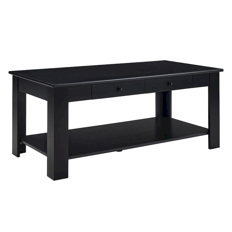 Table basse avec 2 tiroirs et une étagère