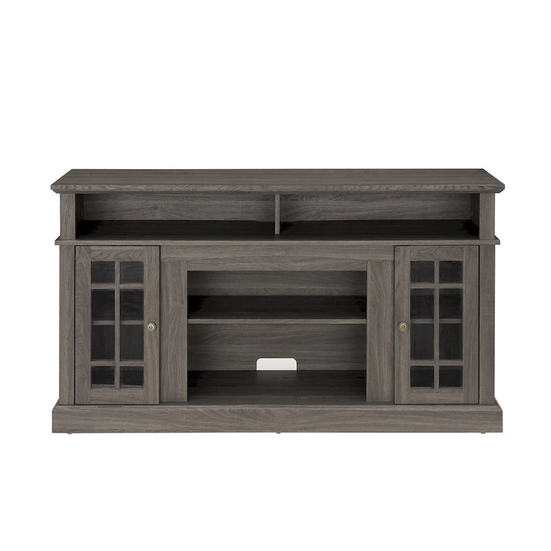 Mueble clásico para TV de 58 con almacenamiento abierto y cerrado, para televisores de hasta 65
