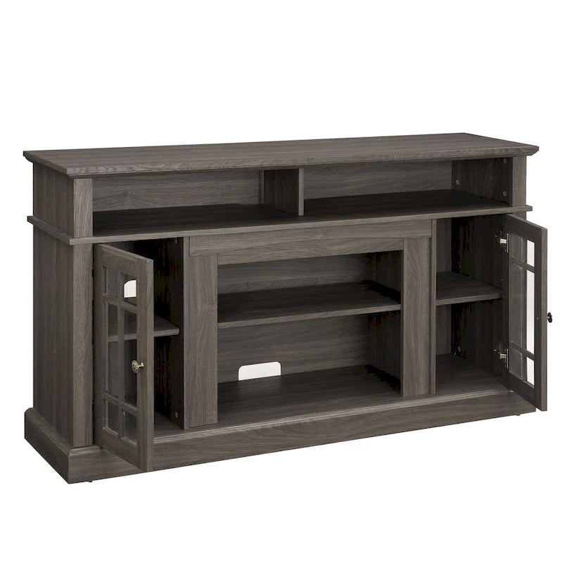 Mueble clásico para TV de 58 con almacenamiento abierto y cerrado, para televisores de hasta 65