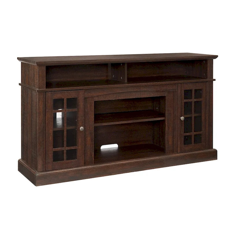 Mueble clásico para TV de 58 con almacenamiento abierto y cerrado, para televisores de hasta 65