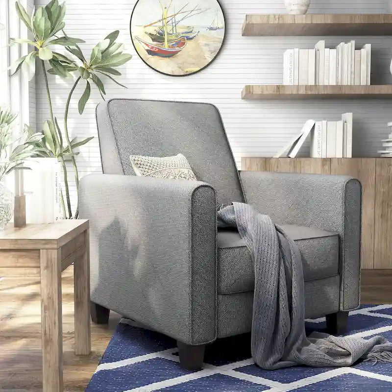 Klassischer gepolsterter Relaxsessel aus Stoff mit Keder