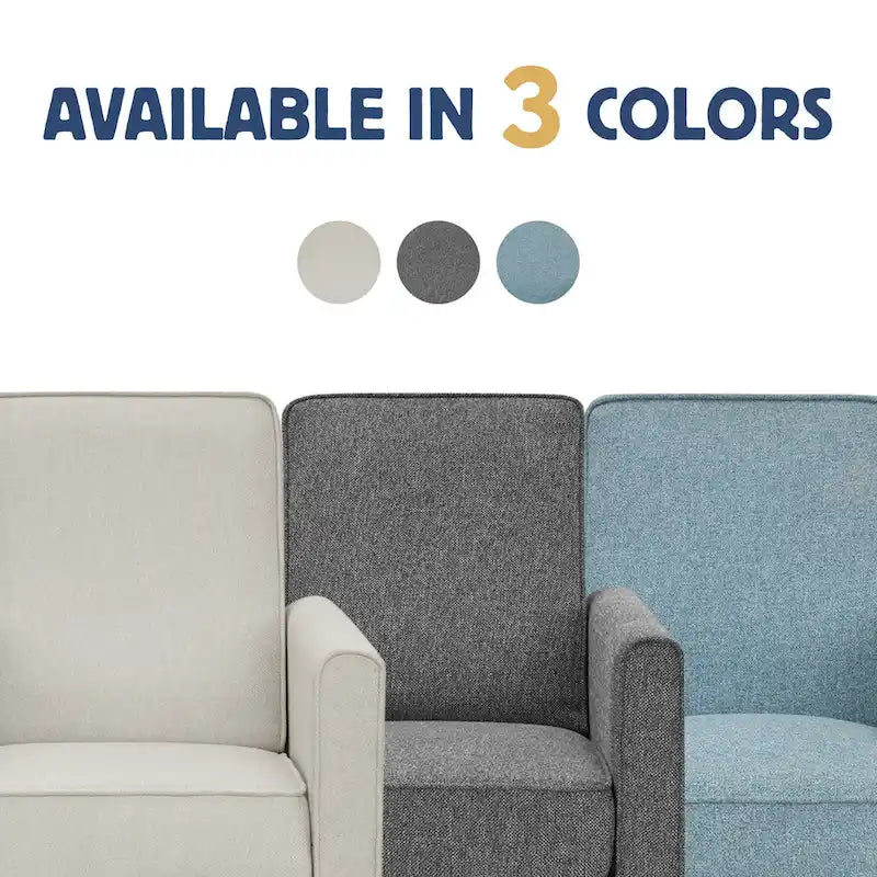 Fauteuil inclinable classique à rembourrage passepoilé en tissu