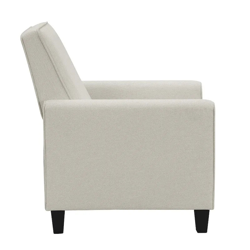 Fauteuil inclinable classique à rembourrage passepoilé en tissu
