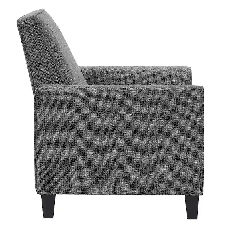 Fauteuil inclinable classique à rembourrage passepoilé en tissu