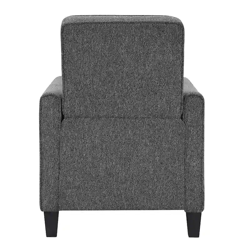 Fauteuil inclinable classique à rembourrage passepoilé en tissu