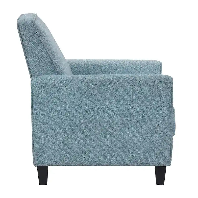 Fauteuil inclinable classique à rembourrage passepoilé en tissu