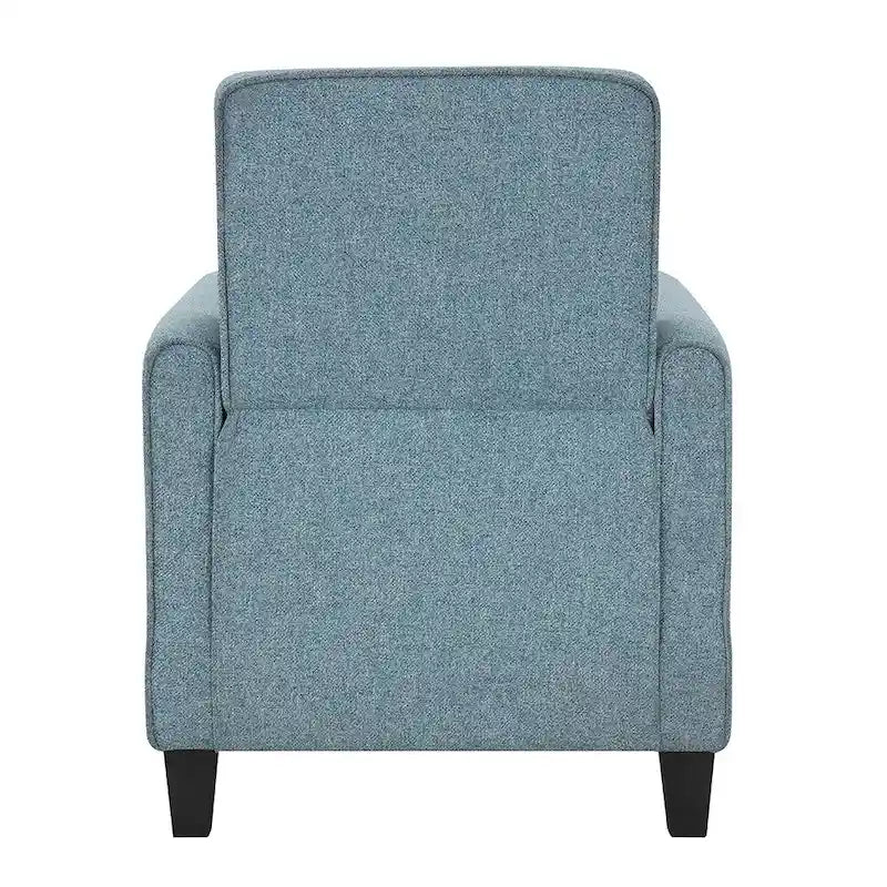 Fauteuil inclinable classique à rembourrage passepoilé en tissu