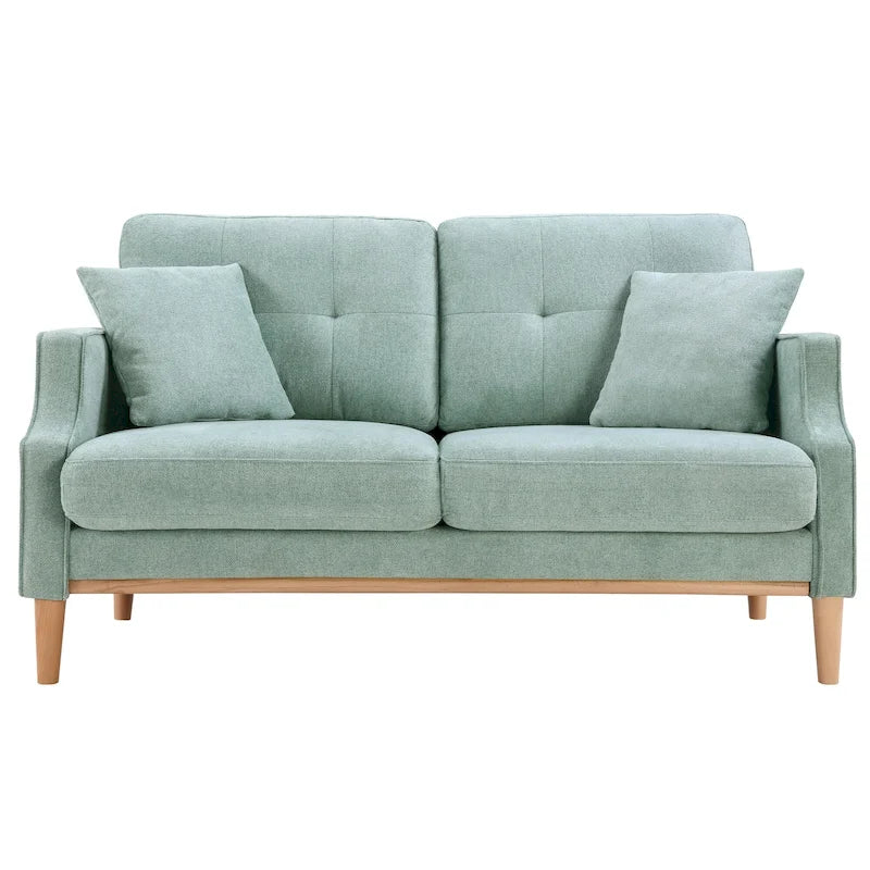 2-Sitzer-Loveseat aus Stoff mit USB-Ladefunktion