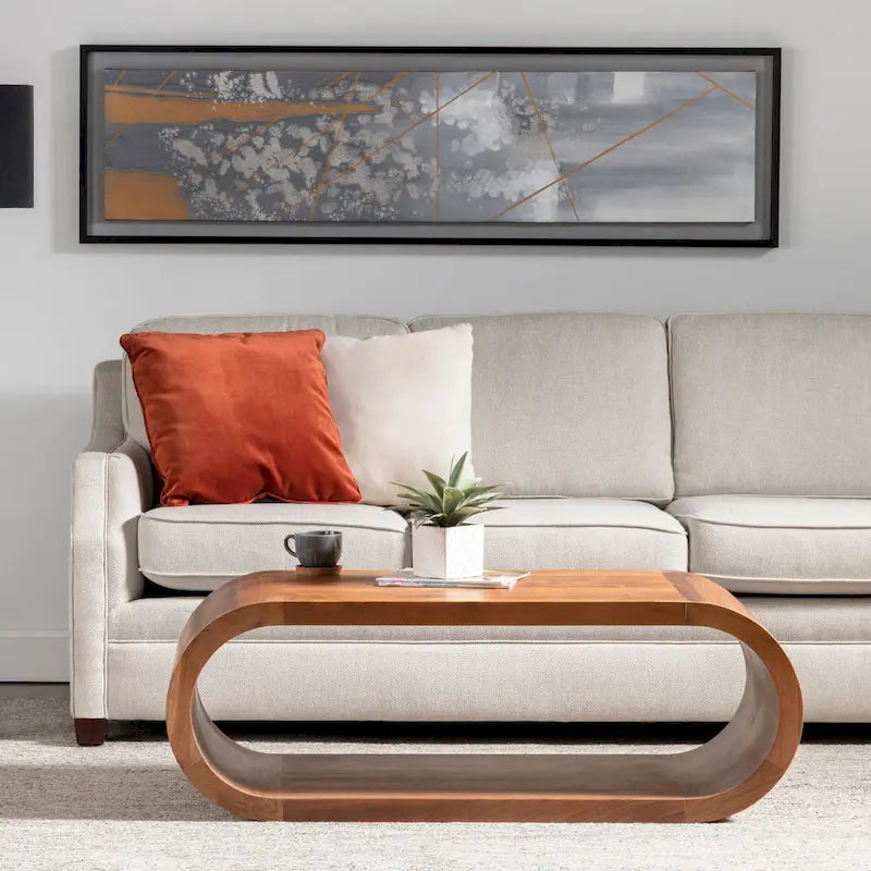 Mesa de cóctel de madera de mango - 51x23x18