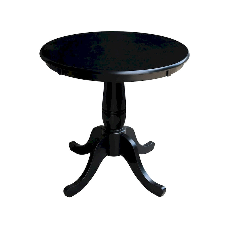 Mesa pedestal redonda de estilo desgastado de 30 pulgadas