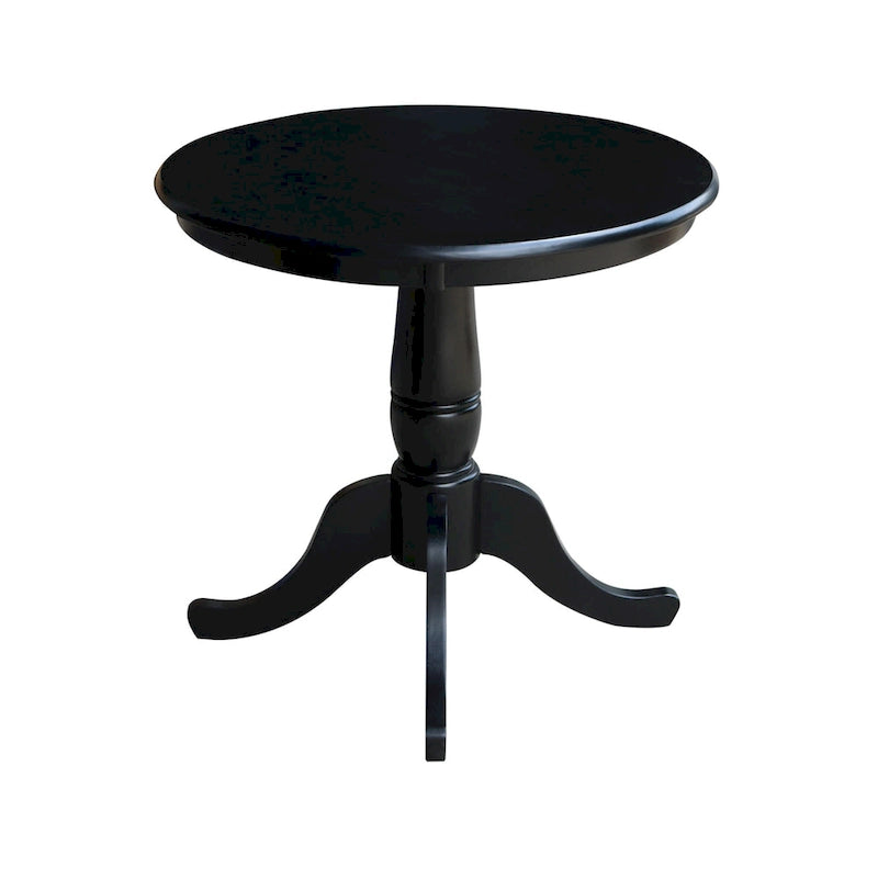 Mesa pedestal redonda de estilo desgastado de 30 pulgadas