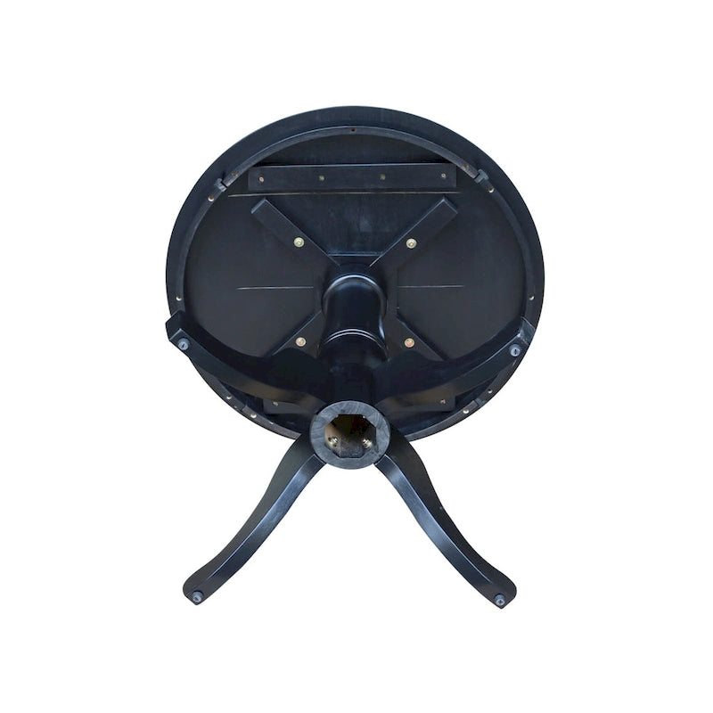Mesa pedestal redonda de estilo desgastado de 30 pulgadas