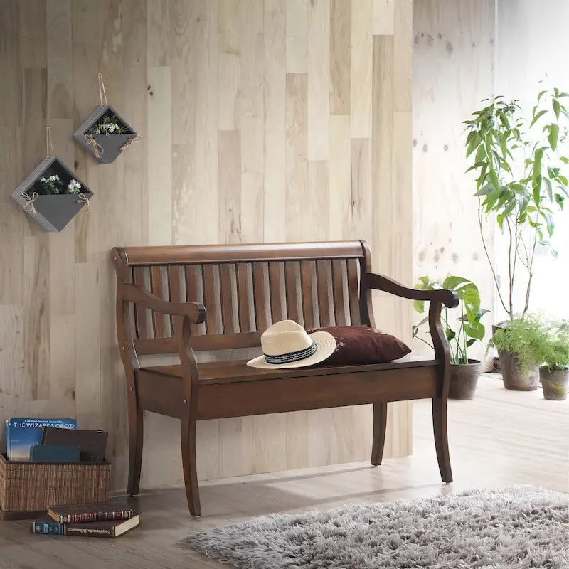 Banc de rangement de véranda au style rétro classique