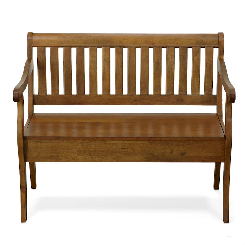 Banc de rangement de véranda au style rétro classique
