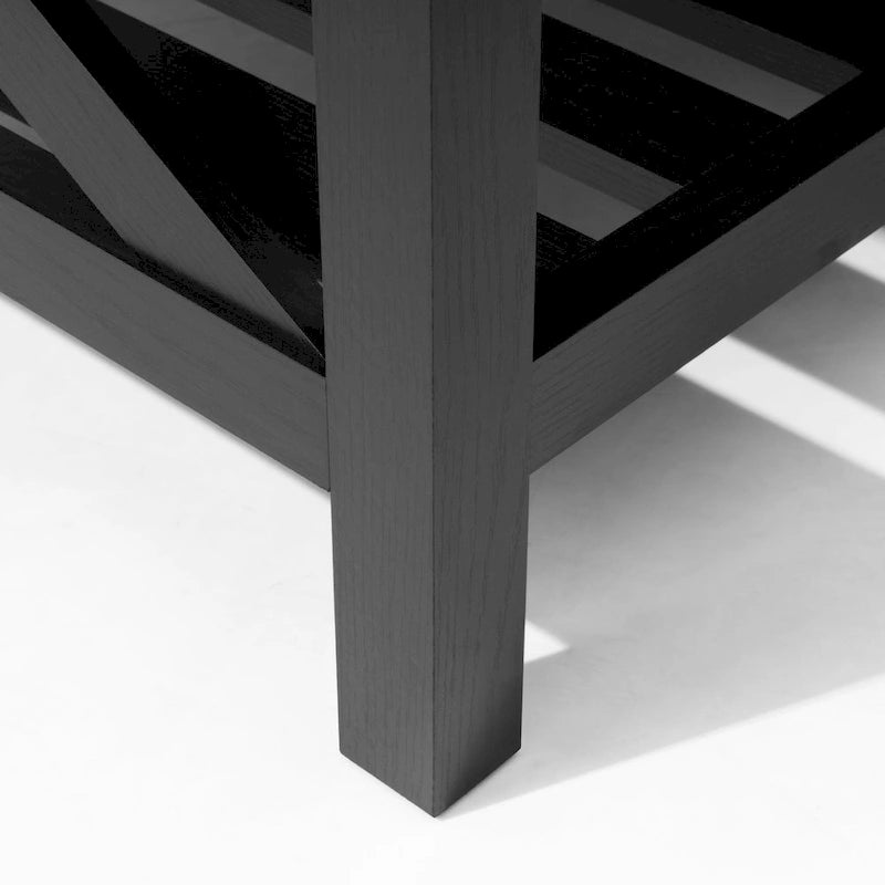 Mesa de centro para sala de estar con estante de almacenamiento, mesa central para sofá - 40.16 W x 22.05 D x 18.11 H