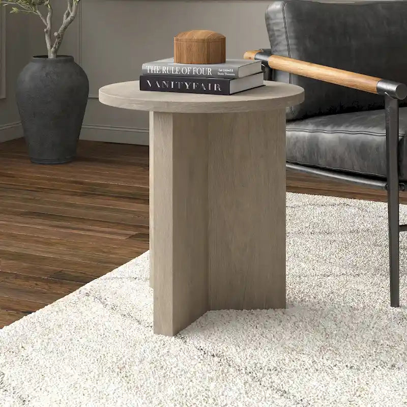 Table d’appoint ronde de style nordique, largeur de 20