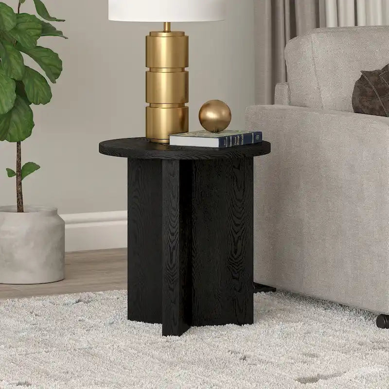 Table d’appoint ronde de style nordique, largeur de 20
