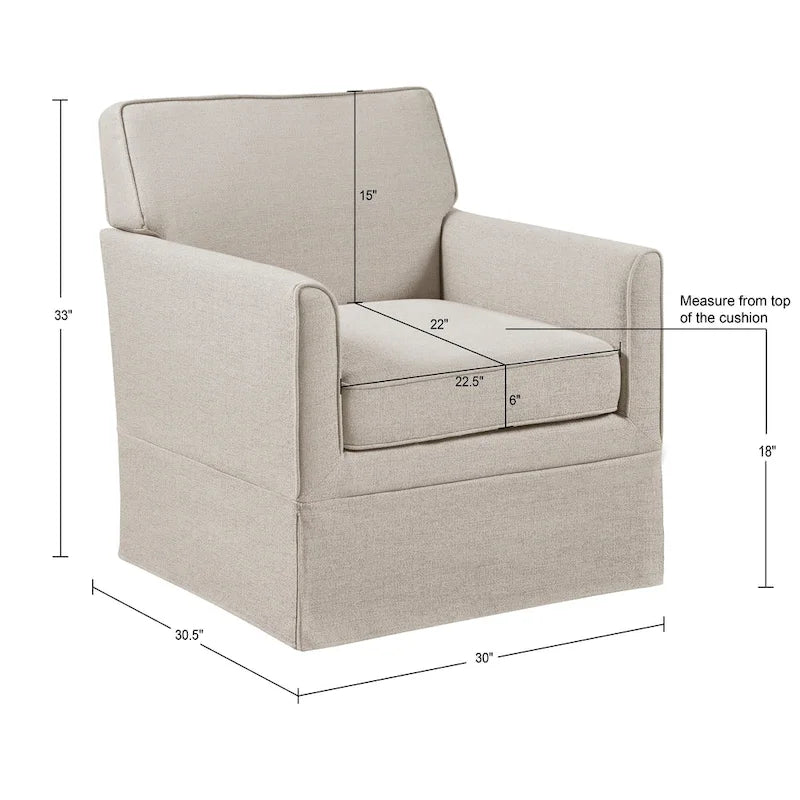 Sessel im nordischen Stil mit abnehmbarem Bezug - 30W x 30.5D x 33H