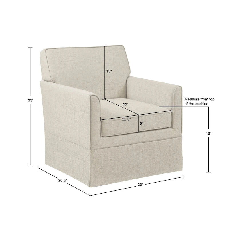 Sessel im nordischen Stil mit abnehmbarem Bezug - 30W x 30.5D x 33H