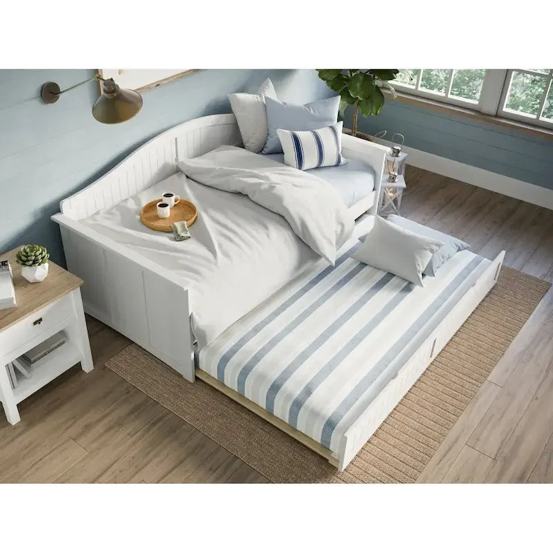 Nantucket Twin Wood Daybed with Twin Size Trundle
