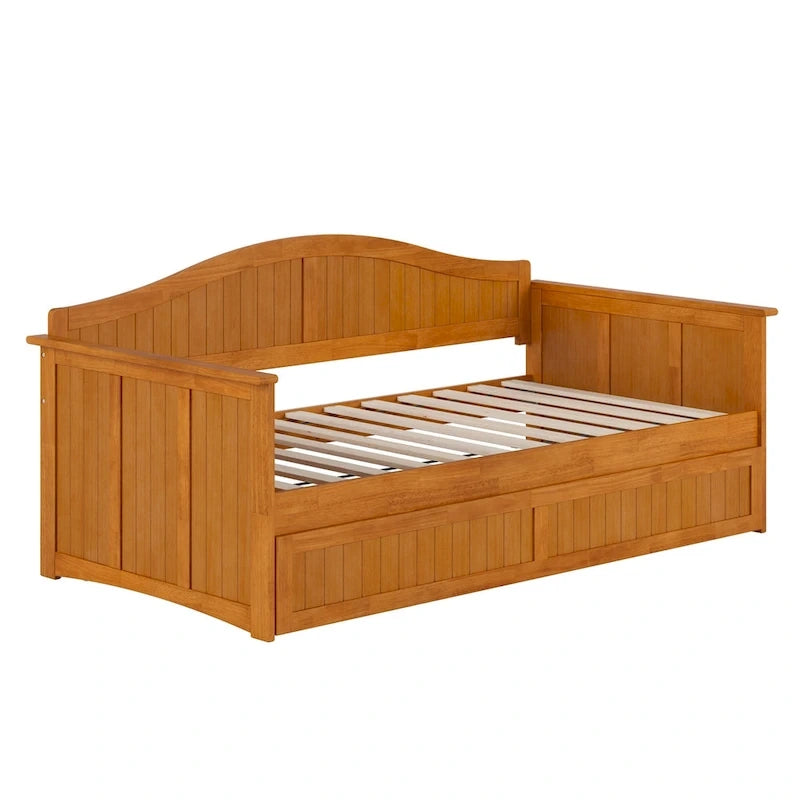Tagesbett aus Holz mit Ausziehbett in Einzelbettgröße