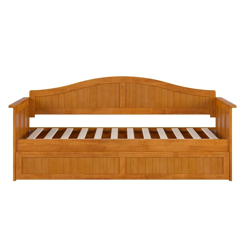 Tagesbett aus Holz mit Ausziehbett in Einzelbettgröße