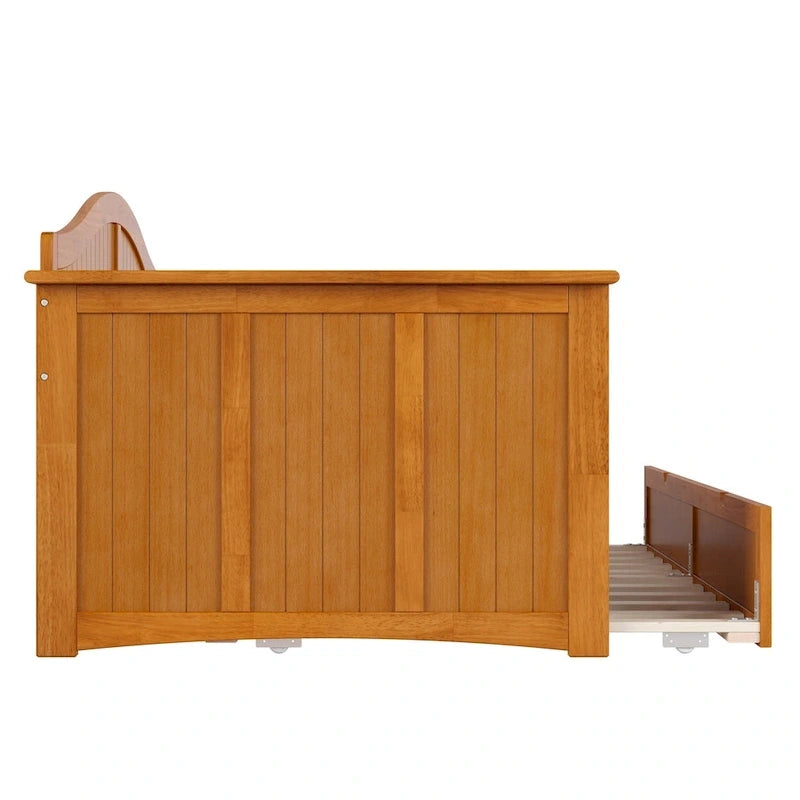 Tagesbett aus Holz mit Ausziehbett in Einzelbettgröße