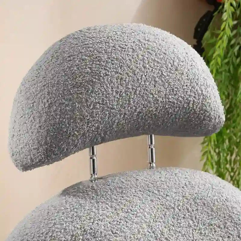 Fauteuil à bascule moderne en tissu sherpa pour chambre de bébé