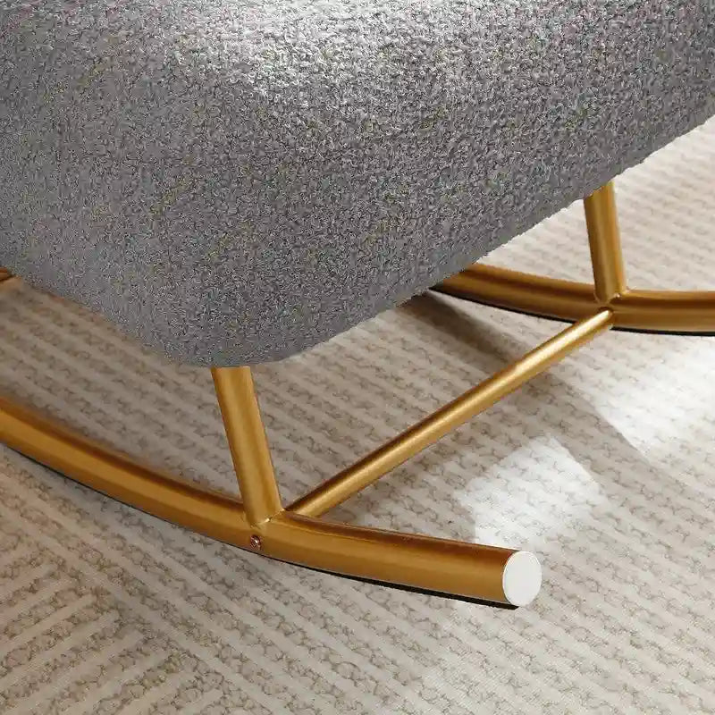 Fauteuil à bascule moderne en tissu sherpa pour chambre de bébé