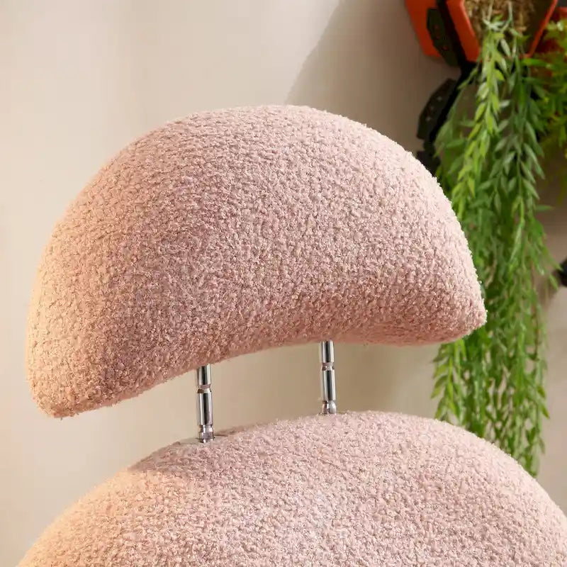 Fauteuil à bascule moderne en tissu sherpa pour chambre de bébé