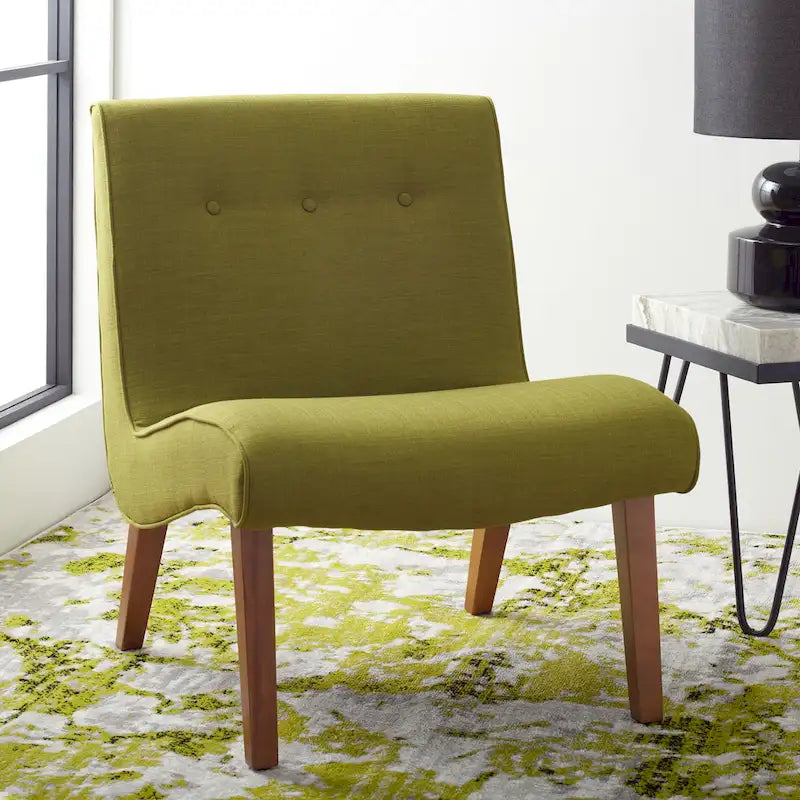 Fauteuil vert forêt du milieu du siècle - 25.2 x 29.9 x 30.7 - 25Wx30Dx31H
