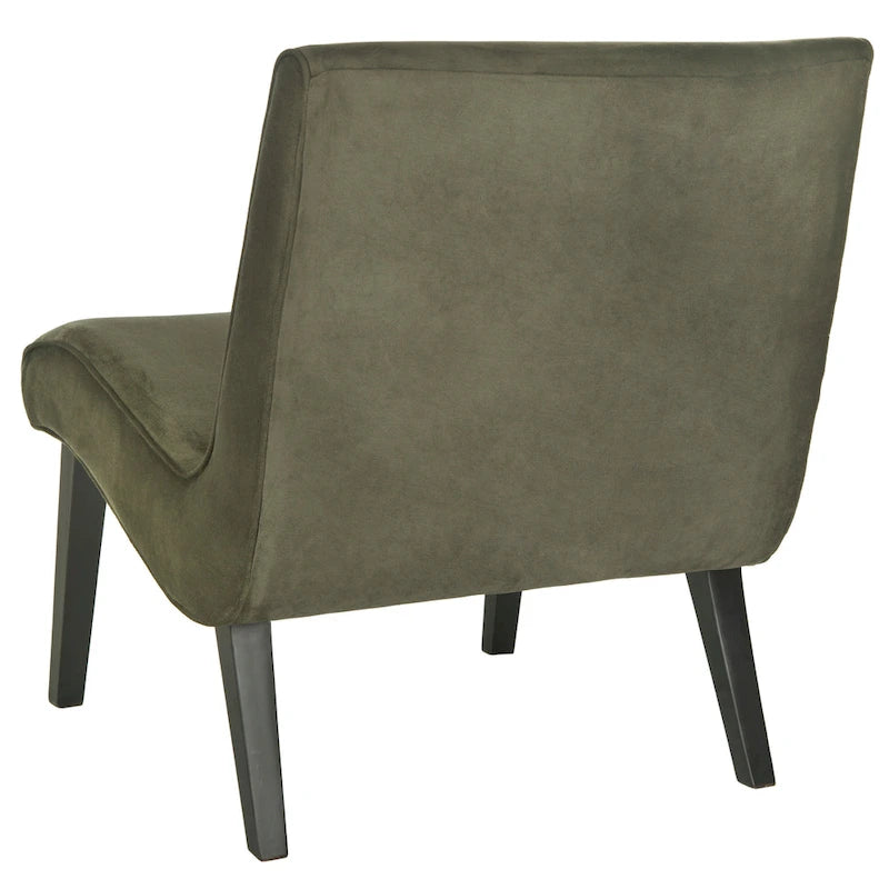 Fauteuil vert forêt du milieu du siècle - 25.2 x 29.9 x 30.7 - 25Wx30Dx31H