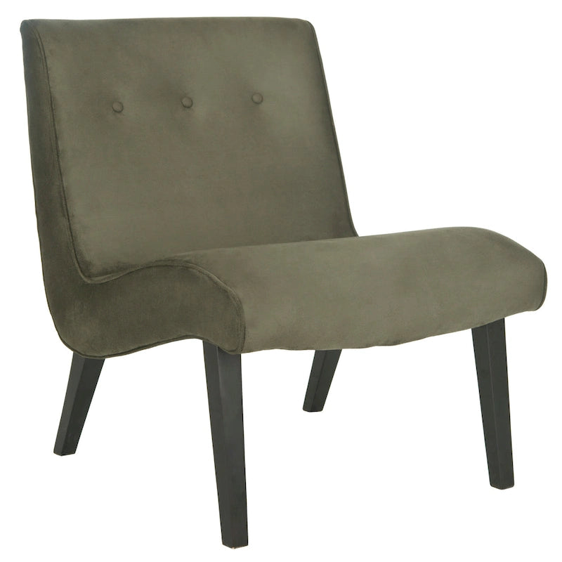 Fauteuil vert forêt du milieu du siècle - 25.2 x 29.9 x 30.7 - 25Wx30Dx31H
