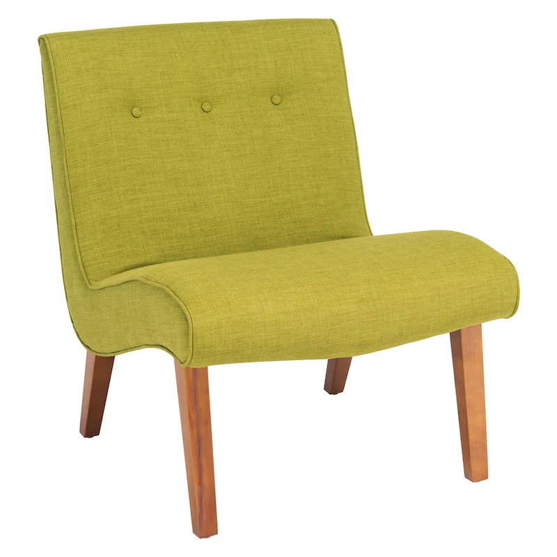 Fauteuil vert forêt du milieu du siècle - 25.2 x 29.9 x 30.7 - 25Wx30Dx31H