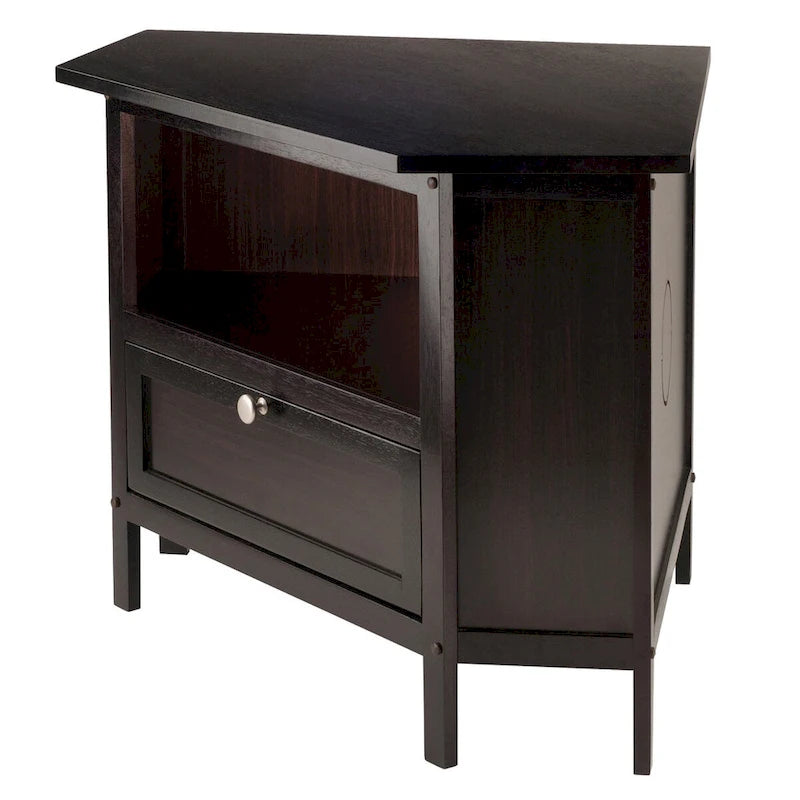 Eck-TV- und Medienmöbel, Espresso - 34.65 x 23.94 x 22.28 inches