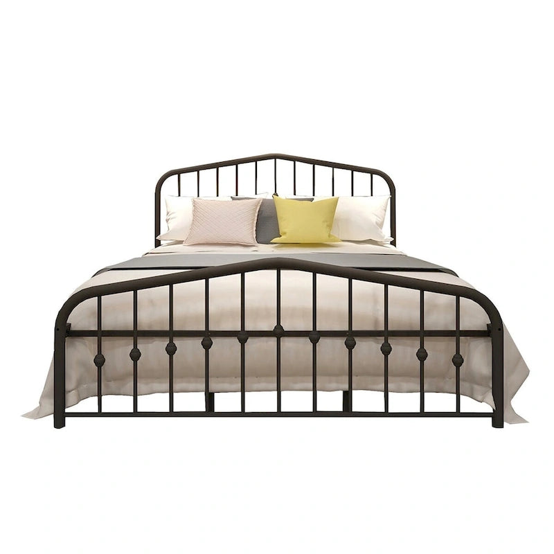 Metallbettgestell mit Plattform und Kopfteil im Vintage-Stil