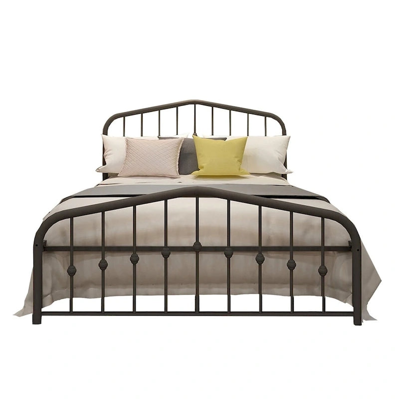 Metallbettgestell mit Plattform und Kopfteil im Vintage-Stil