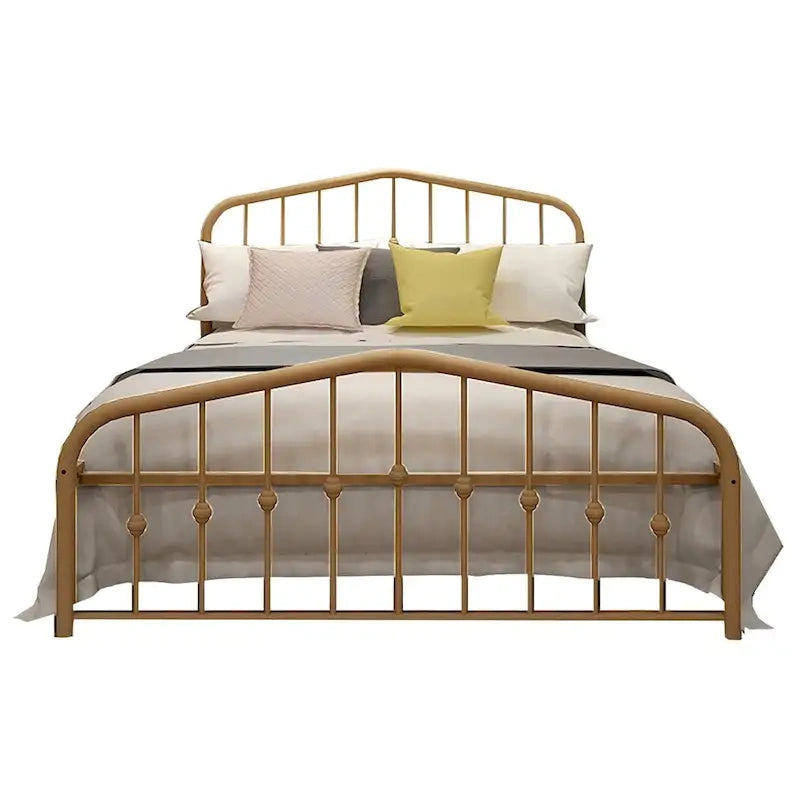 Metallbettgestell mit Plattform und Kopfteil im Vintage-Stil