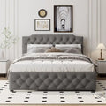 Cama con plataforma, cama nido y 2 puertos USB a cada lado