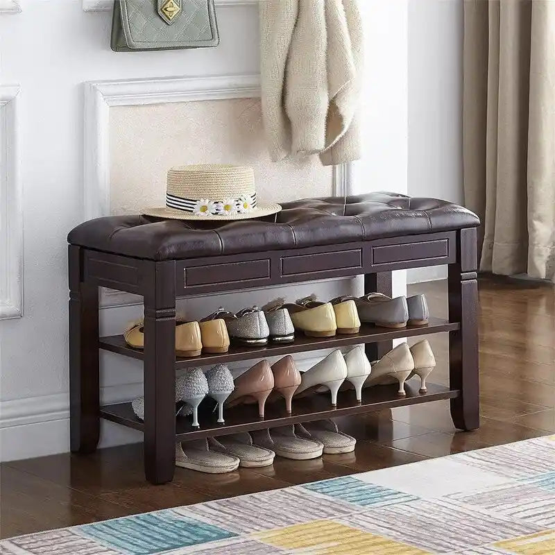Banc à chaussures avec coussin - 31.5D x 13.8W x 18.9H