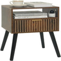 Kleiner Nachttisch aus Holz mit Schublade - 11.8D x 15.7W x 23.6H