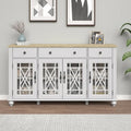 Küchenbuffet im Vintage-Stil, Sideboard mit Schubladen - 63 Zoll breit