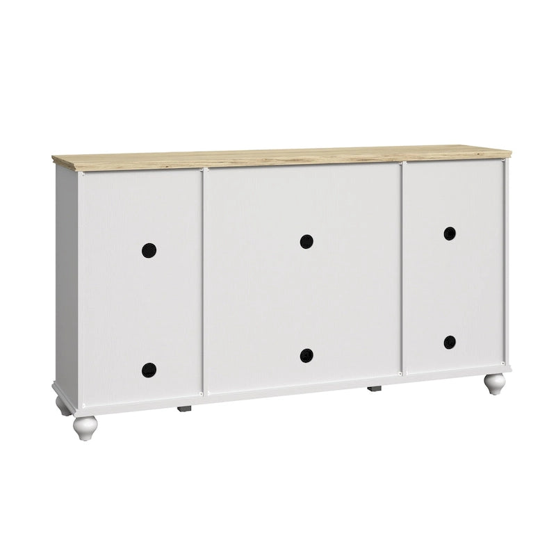 Küchenbuffet im Vintage-Stil, Sideboard mit Schubladen - 63 Zoll breit