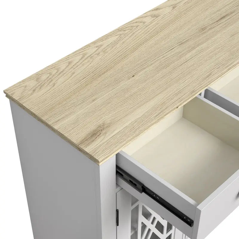 Küchenbuffet im Vintage-Stil, Sideboard mit Schubladen - 63 Zoll breit