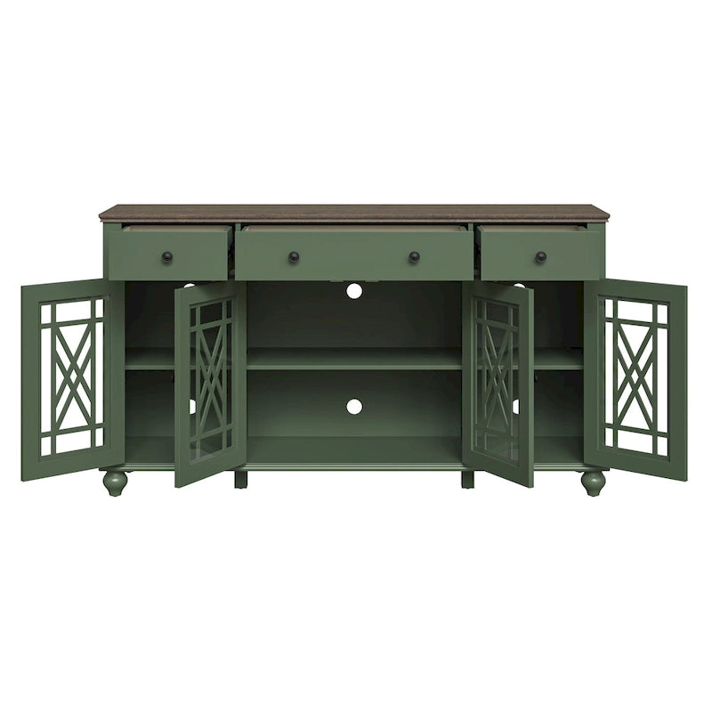 Küchenbuffet im Vintage-Stil, Sideboard mit Schubladen - 63 Zoll breit