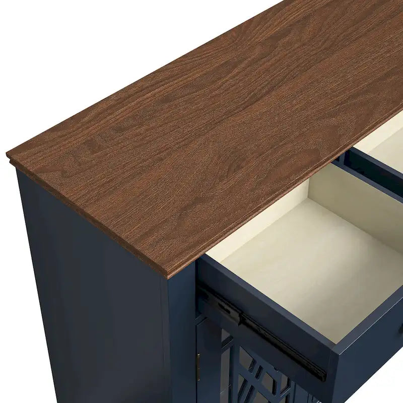 Küchenbuffet im Vintage-Stil, Sideboard mit Schubladen - 63 Zoll breit