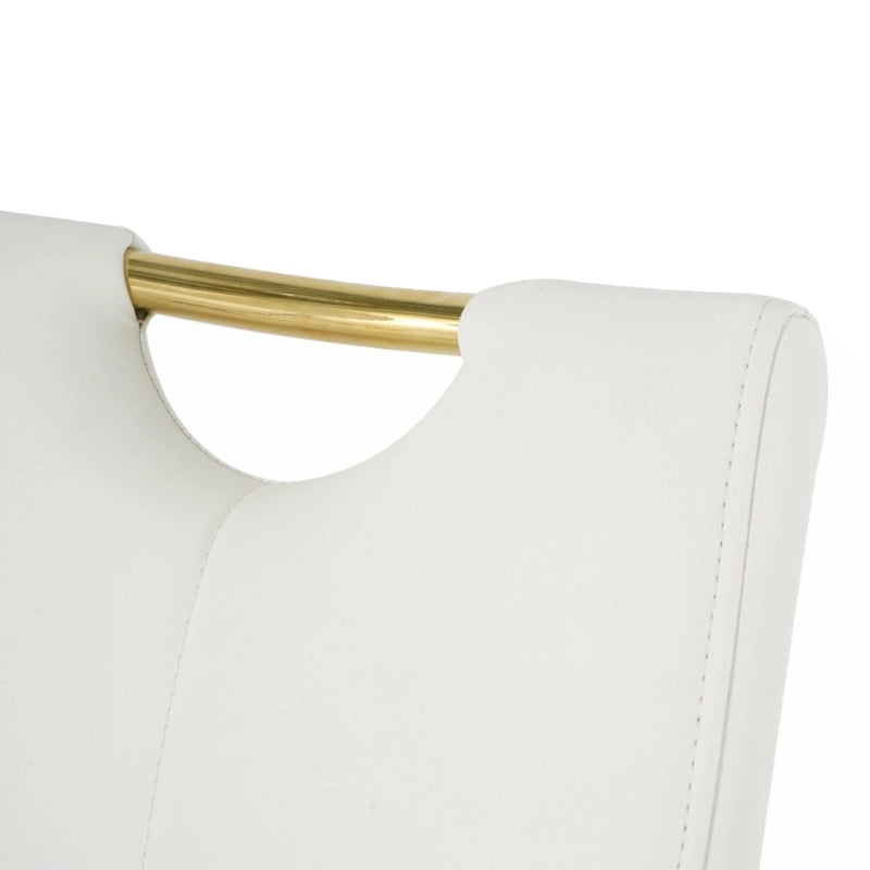 Esszimmer- und Wohnzimmerstühle, gepolsterter Stuhl mit goldfarbenen Metallbeinen, 2er-Set